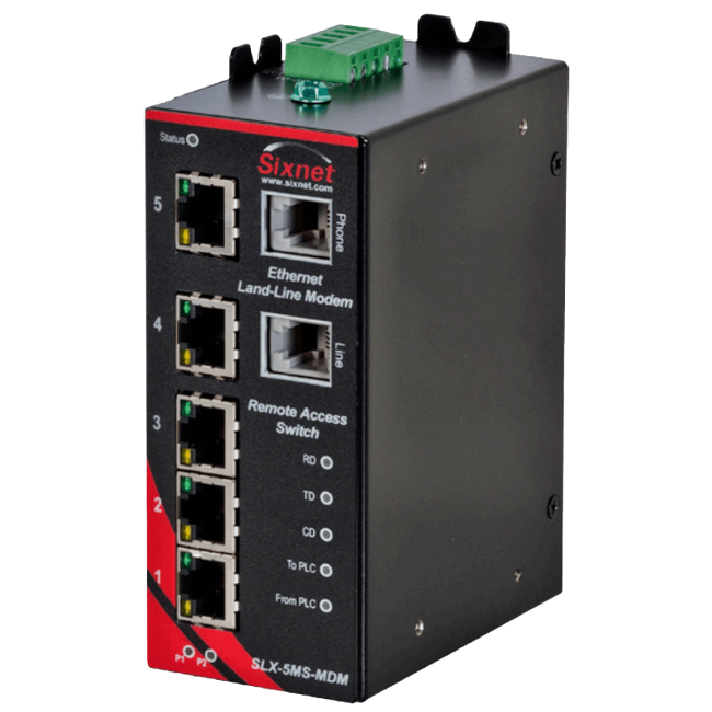 Red Lion Dial-Up Ethernet Switch, SLX-5MS-MDM